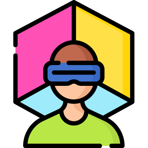 Realidad virtual Special Lineal color icono