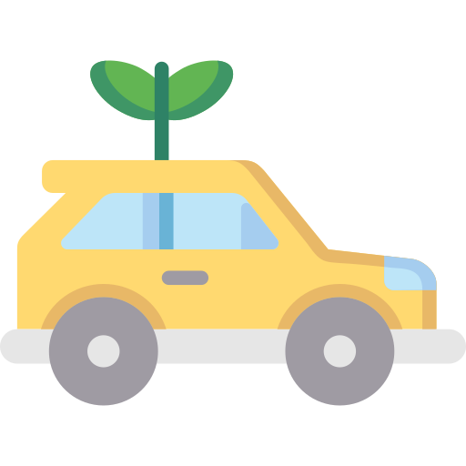 grünes auto Special Flat icon