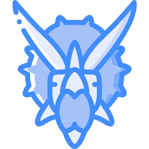 triceratops Basic Miscellany Blue ikona
