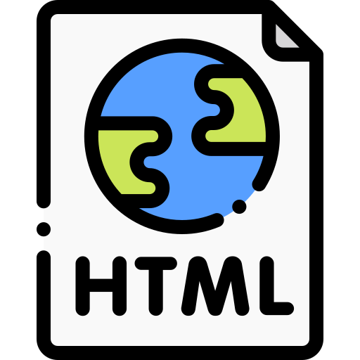 file html Detailed Rounded Lineal color icona