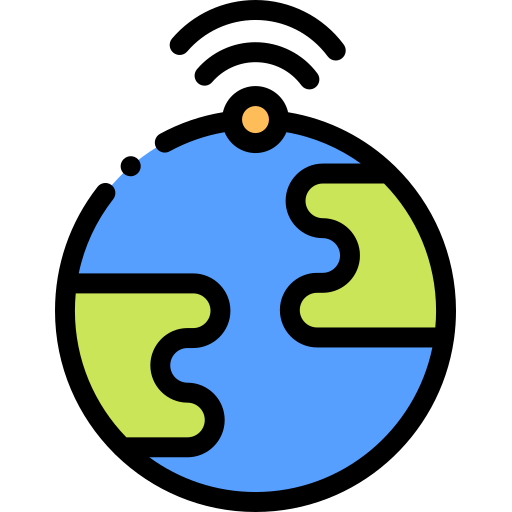 지구 Detailed Rounded Lineal color icon
