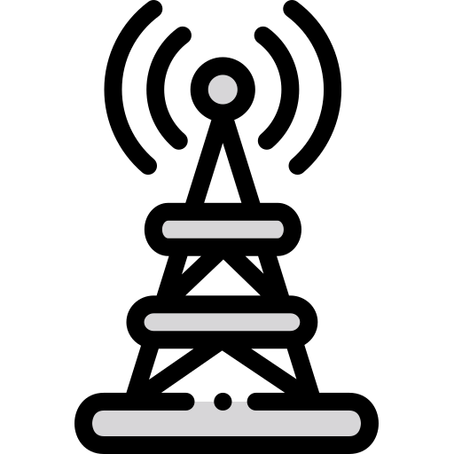 信号塔 Detailed Rounded Lineal color icon