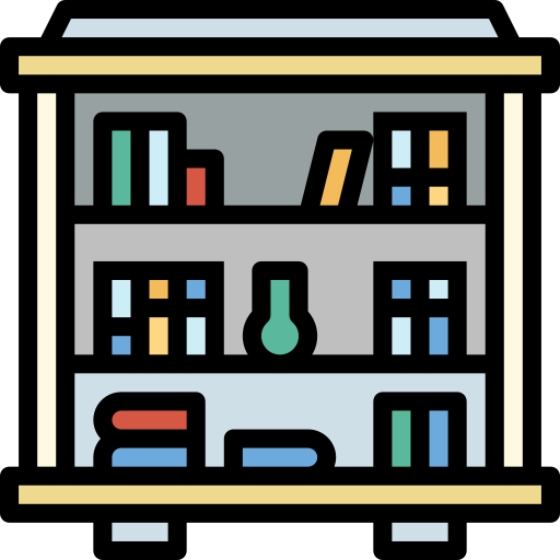 Biblioteca Smalllikeart Lineal Color icono