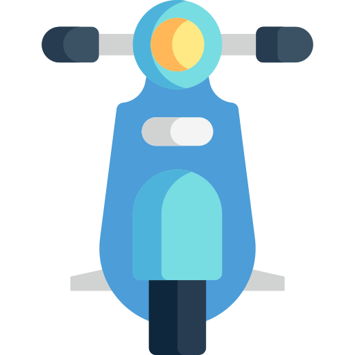 Scooter Kawaii Flat icono