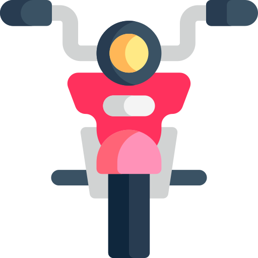 Motorcycle Kawaii Flat icon