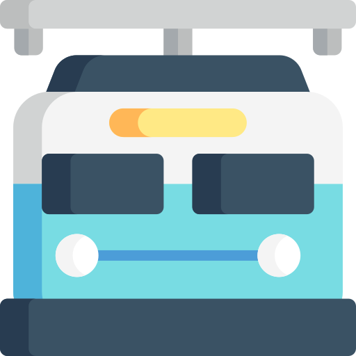 Tram Kawaii Flat icon