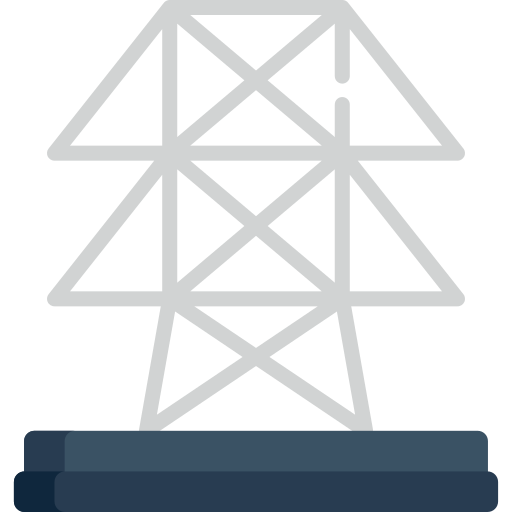 Electric tower Kawaii Flat icon
