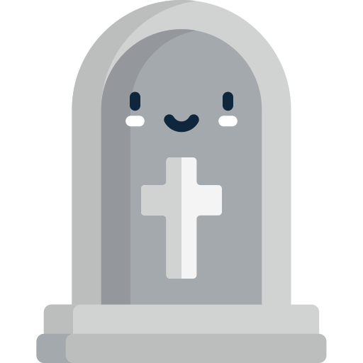 Cementerio Kawaii Flat icono