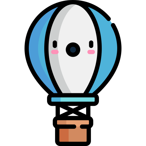 heißluftballon Kawaii Lineal color icon