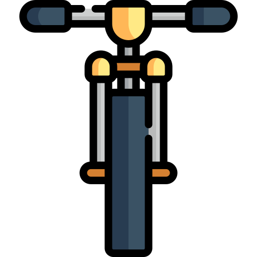 Bicicleta Kawaii Lineal color icono
