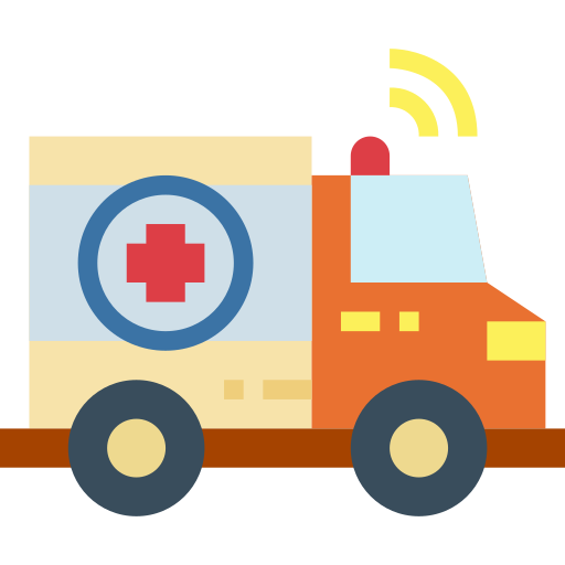 krankenwagen Smalllikeart Flat icon