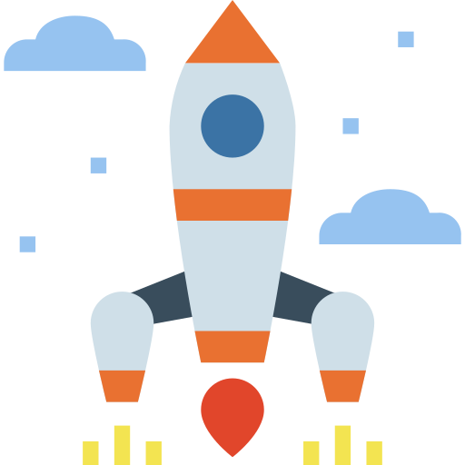 Rocket Smalllikeart Flat icon