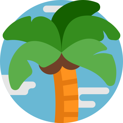 drzewo palmowe Detailed Flat Circular Flat ikona
