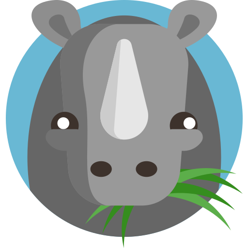rinoceronte Detailed Flat Circular Flat icona