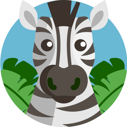zebra Detailed Flat Circular Flat ikona