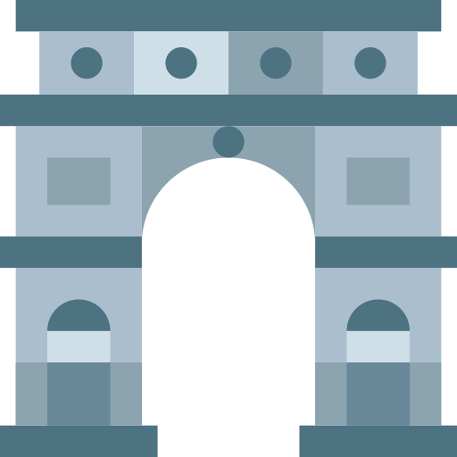 arco del triunfo Smalllikeart Flat icono
