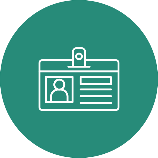 tarjeta de identificación Generic color fill icono