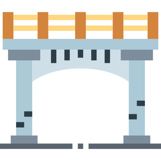 Bridge Smalllikeart Flat icon