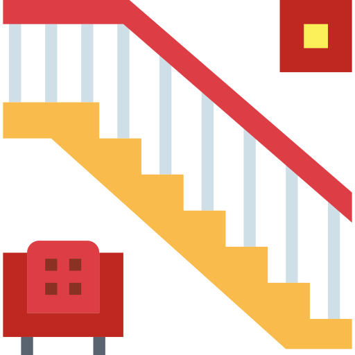 Escalera Smalllikeart Flat icono