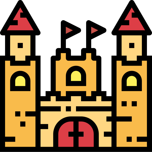 zamek Smalllikeart Lineal Color ikona