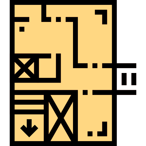Plan de la casa Smalllikeart Lineal Color icono