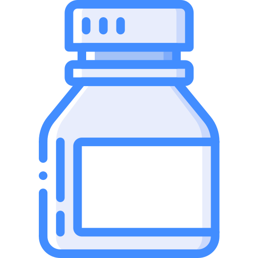 Pills bottle Basic Miscellany Blue icon
