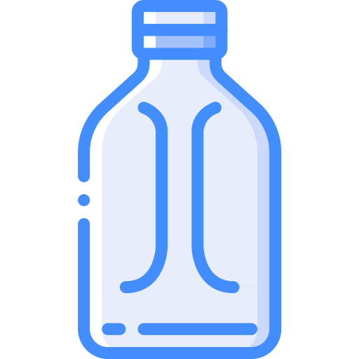 Milk bottle Basic Miscellany Blue icon