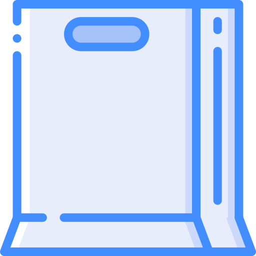 Paper bag Basic Miscellany Blue icon