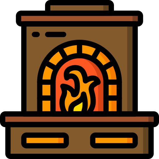Fireplace Basic Miscellany Lineal Color icon