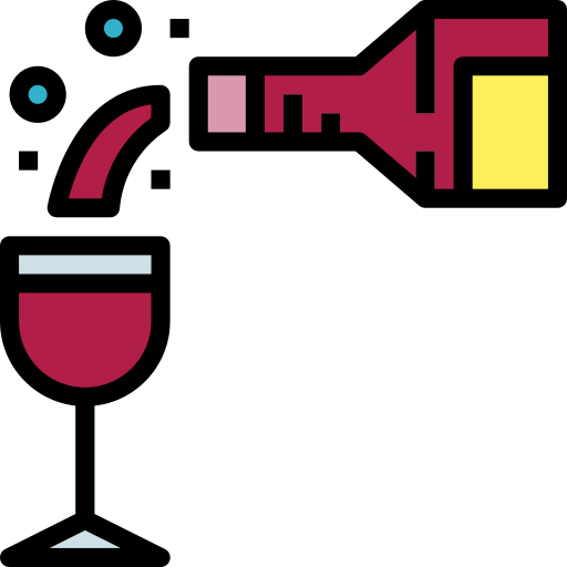 wino Smalllikeart Lineal Color ikona