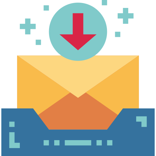 Inbox Smalllikeart Flat icon