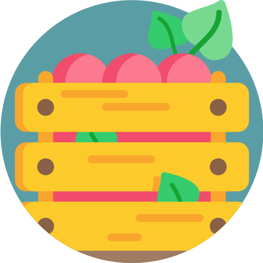 Frutas Detailed Flat Circular Flat icono
