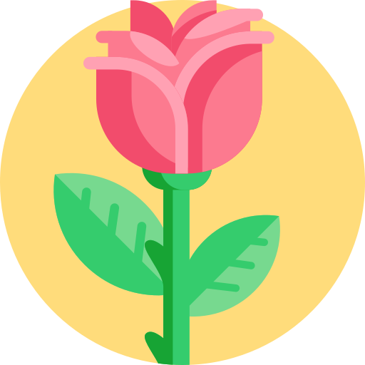 Rosa Detailed Flat Circular Flat icono
