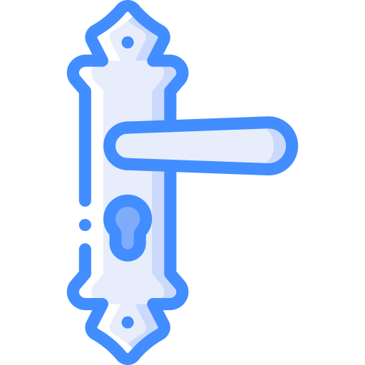 Door handle Basic Miscellany Blue icon
