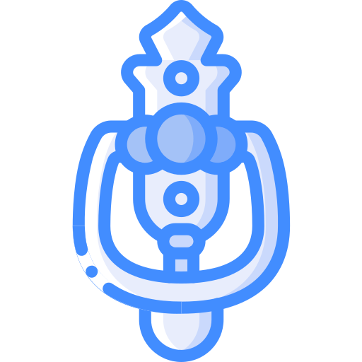 Door knocker Basic Miscellany Blue icon