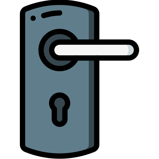 Door handle Basic Miscellany Lineal Color icon