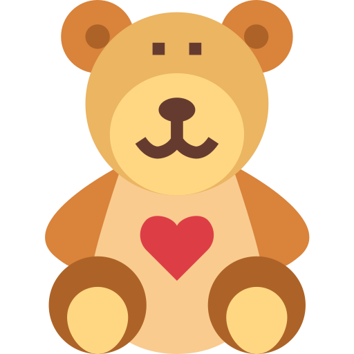 плюшевый медведь Smalllikeart Flat иконка