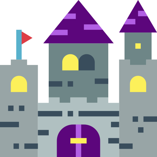 Castle Smalllikeart Flat icon