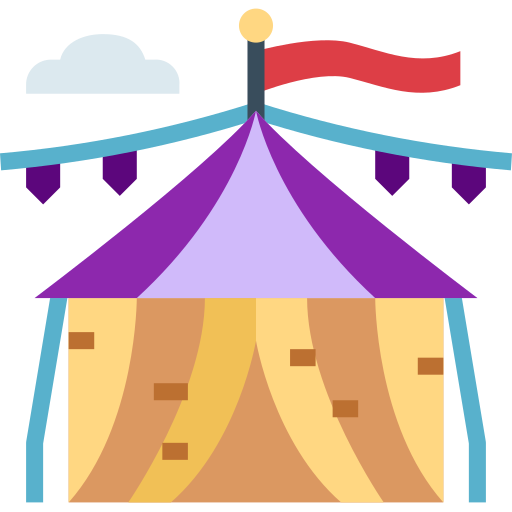 tenda da circo Smalllikeart Flat icona