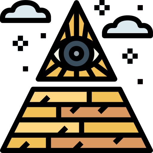 pyramide Smalllikeart Lineal Color icon