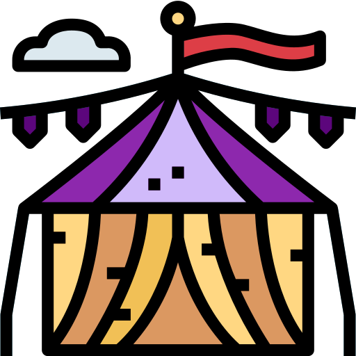 서커스 텐트 Smalllikeart Lineal Color icon