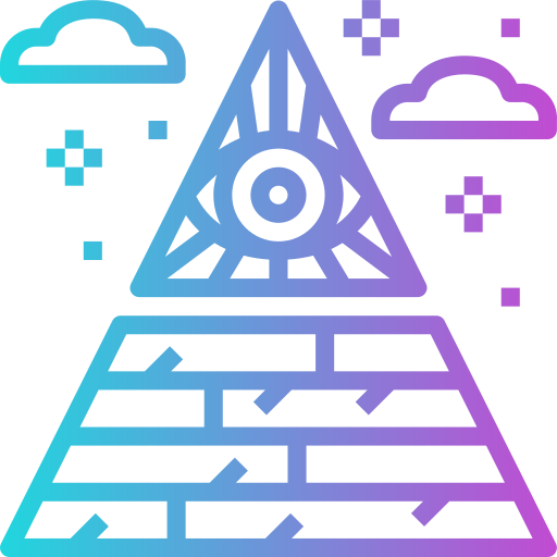 Pyramid Smalllikeart Gradient icon