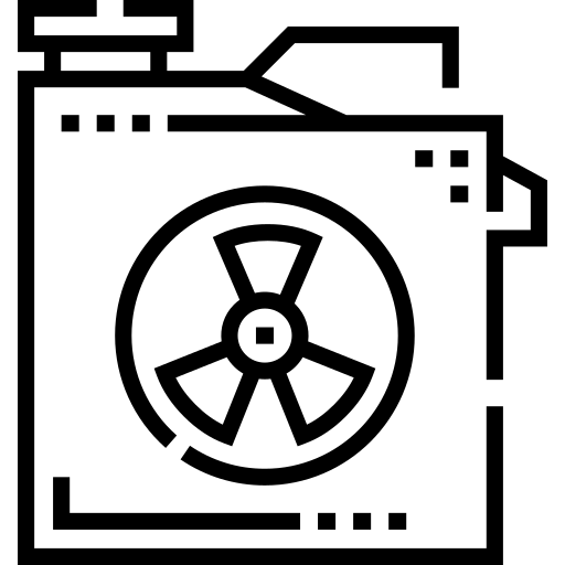 nucleare Detailed Straight Lineal icona