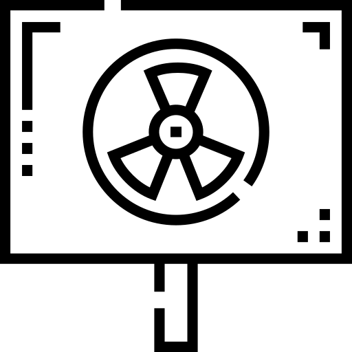 nucleair Detailed Straight Lineal icoon