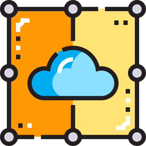 Cloud storage Detailed Straight Lineal color icon