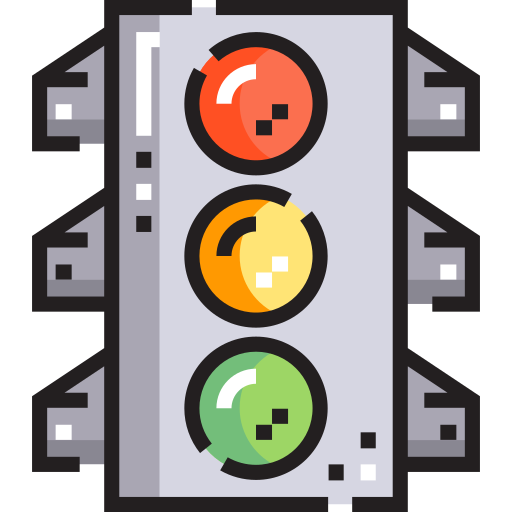 Traffic light Detailed Straight Lineal color icon