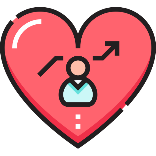 Corazón Detailed Straight Lineal color icono