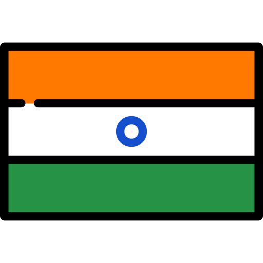 india Flags Rectangular icona