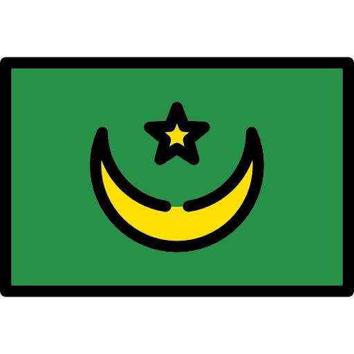 mauritania Flags Rectangular icono