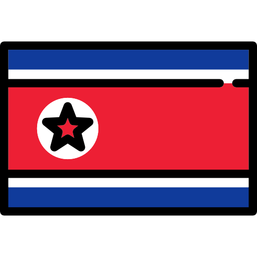 korea północna Flags Rectangular ikona